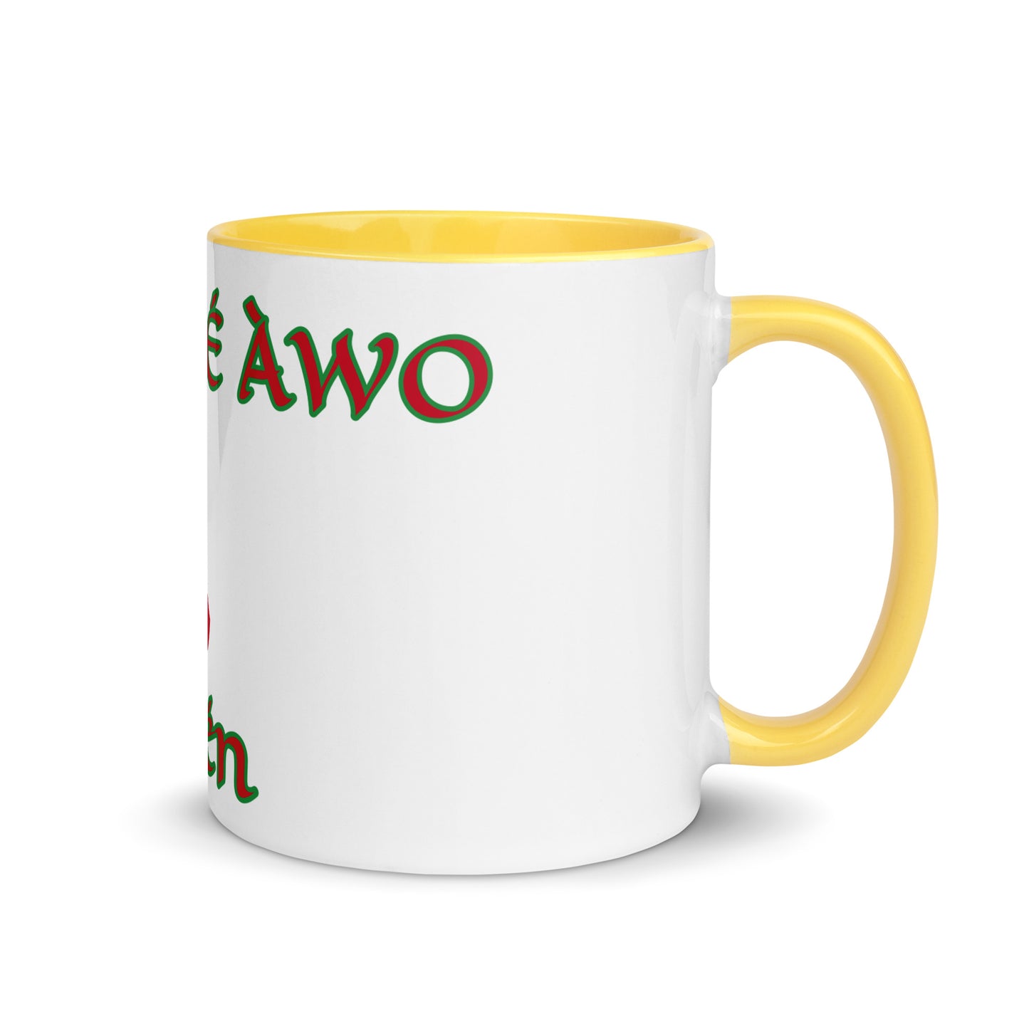 Egbe Amén 1 white Mug with Color Inside