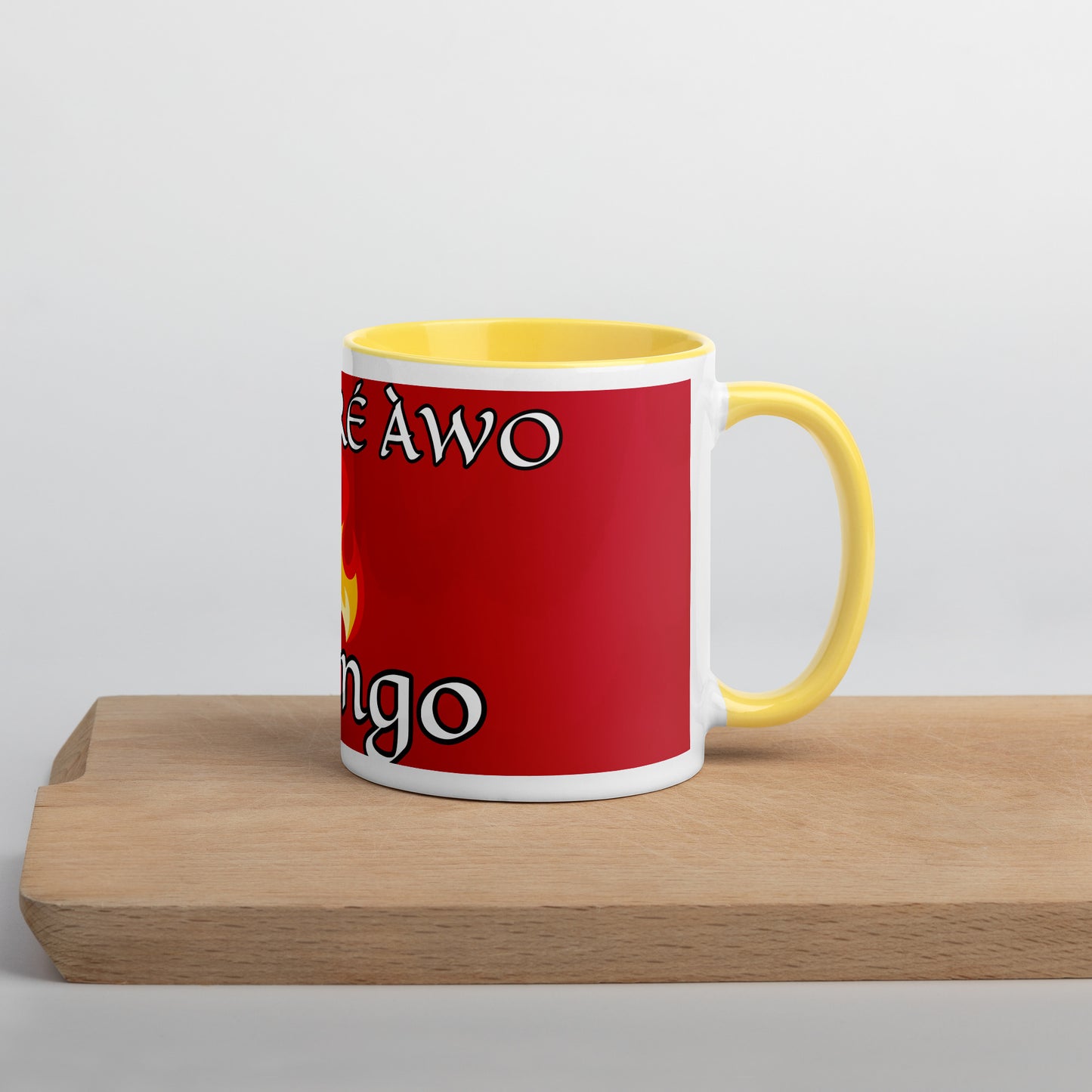 Egbe Shango Red Mug with Color Inside