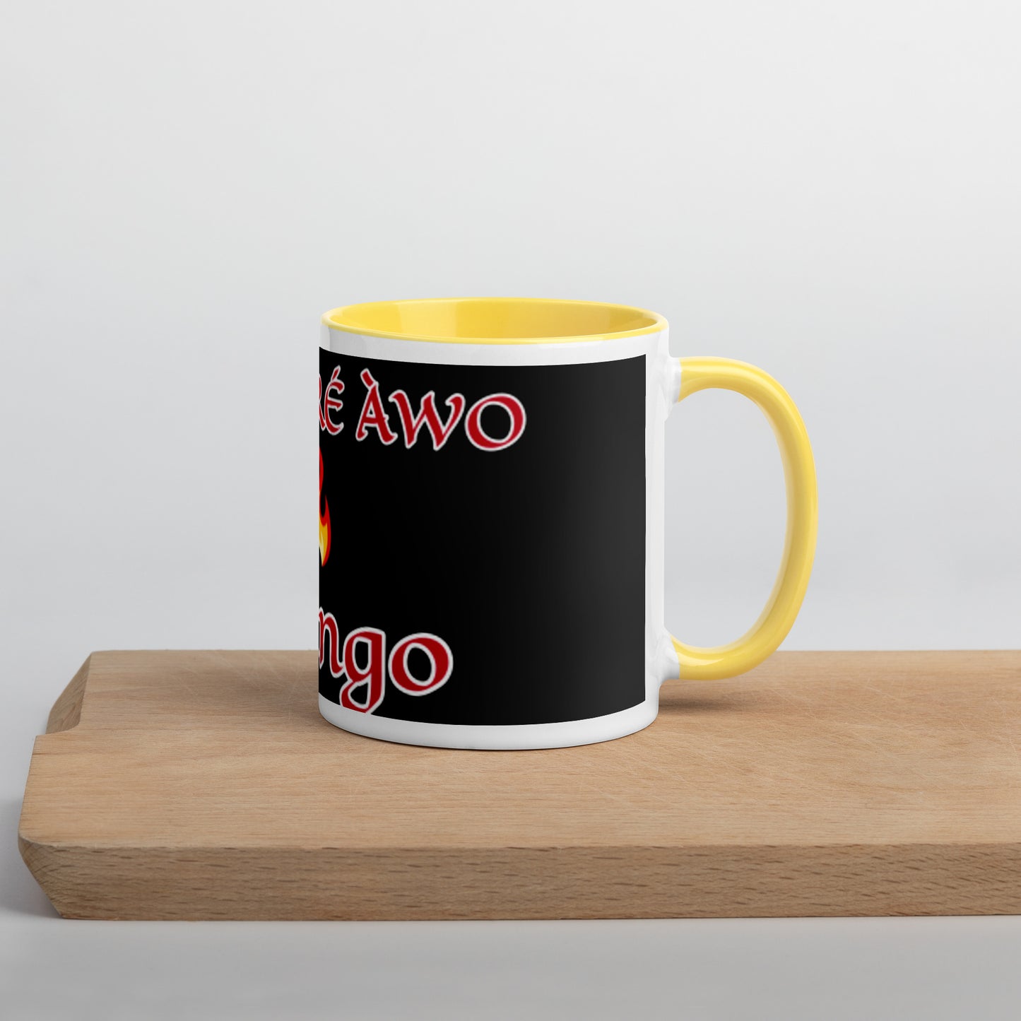 Egbe Shango Black Mug with Color Inside