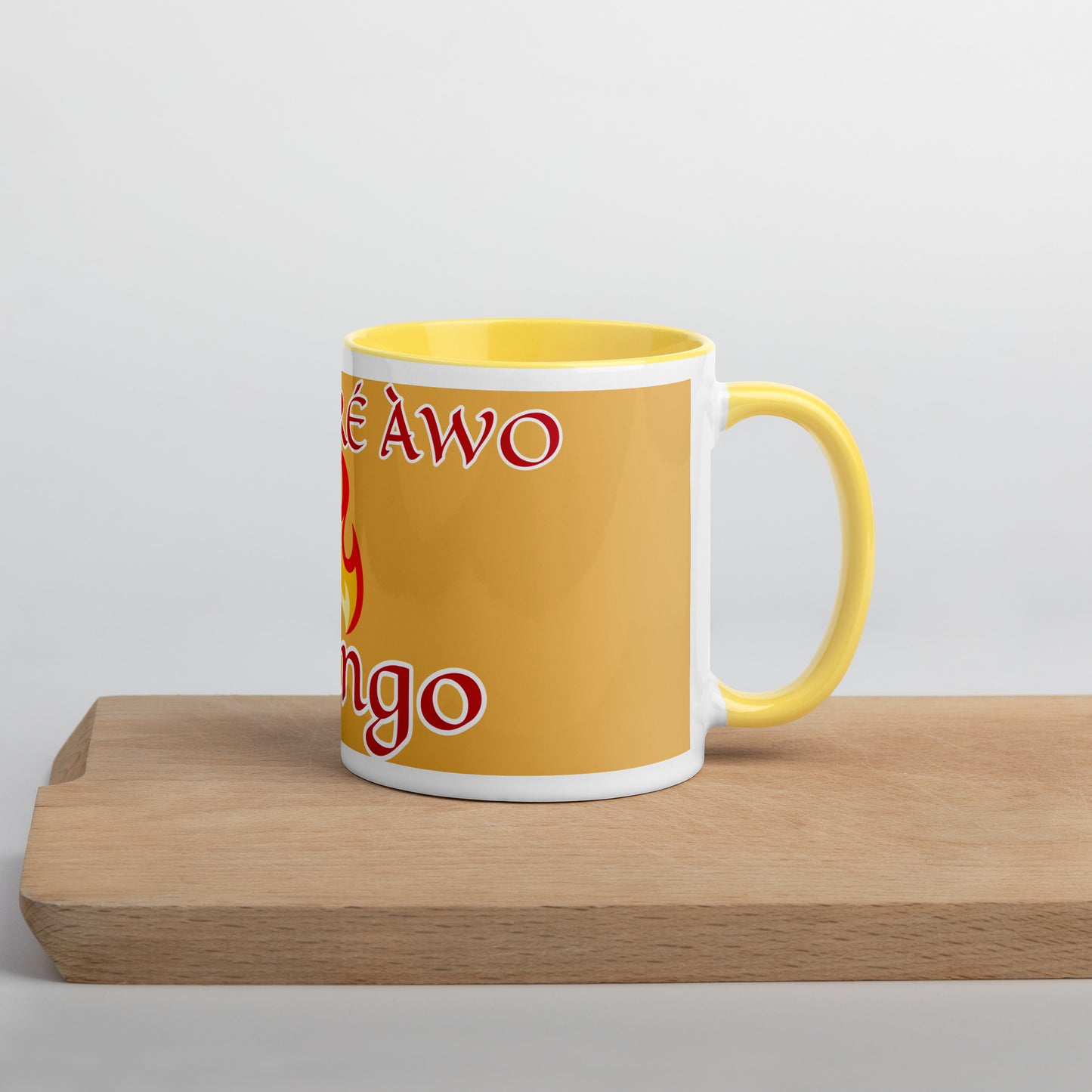 Egbe Shango Gold Mug with Color Inside