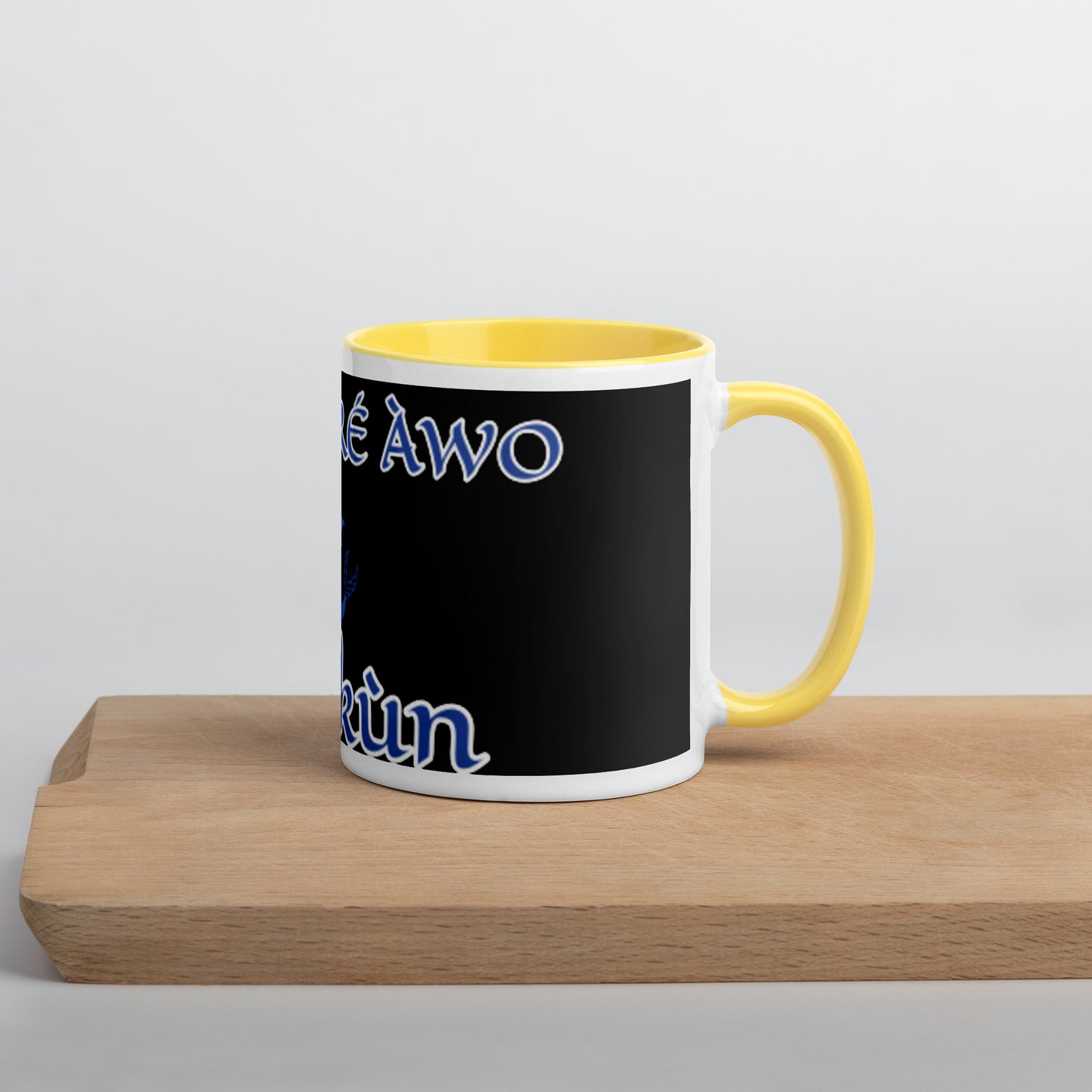 Egbe Olokun black Mug with Color Inside