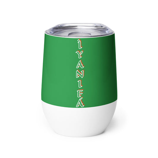 ÌYANIFÁ Isese Green Wine tumbler