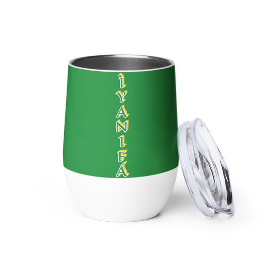 ÌYANIFÁ Lucumi Green Wine tumbler