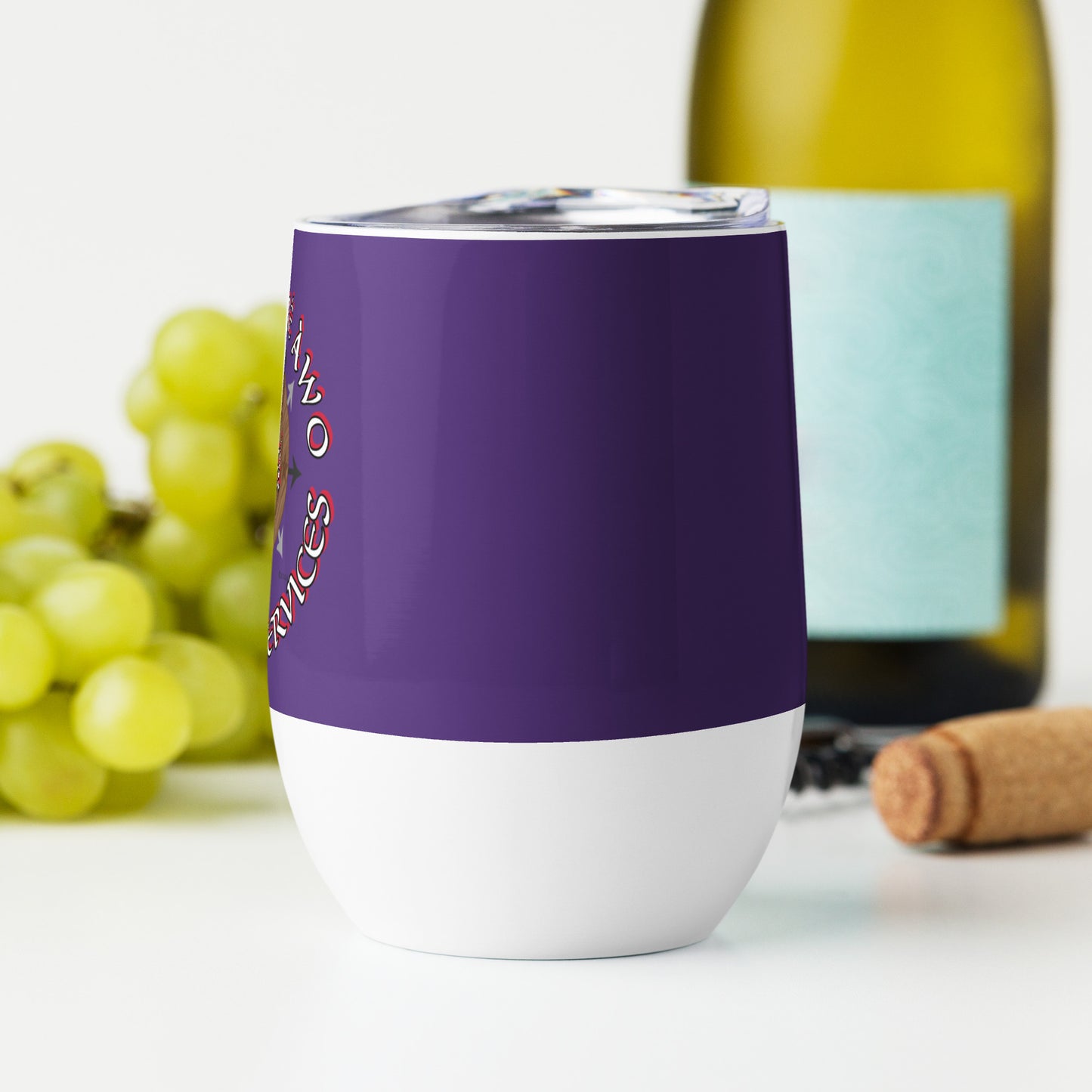 EGBE IRÉ ÀWO Signature Logo Purple Wine tumbler