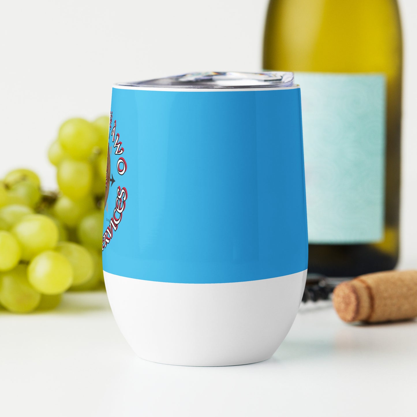 EGBE IRÉ ÀWO Signature Logo Marine Wine tumbler