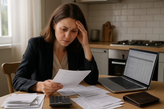 Woman in financial distress