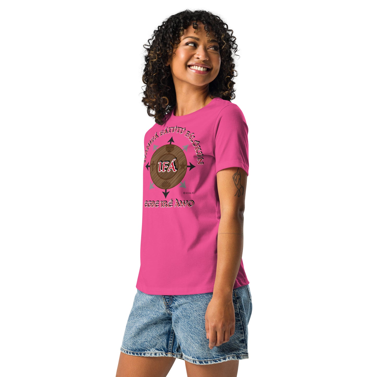 Personalized ÌYANIFÁ Egbe Iré Àwo Women’s Relaxed T-Shirt