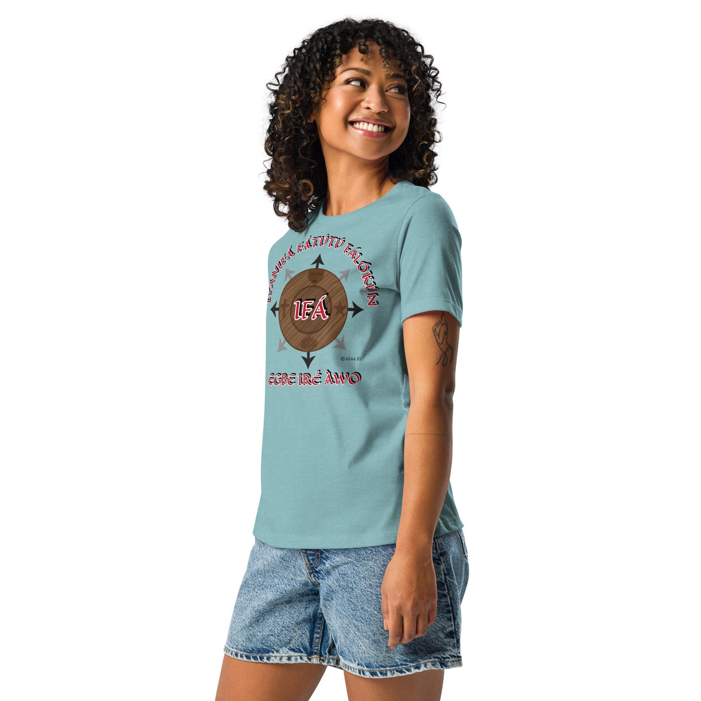 Personalized ÌYANIFÁ Egbe Iré Àwo Women’s Relaxed T-Shirt