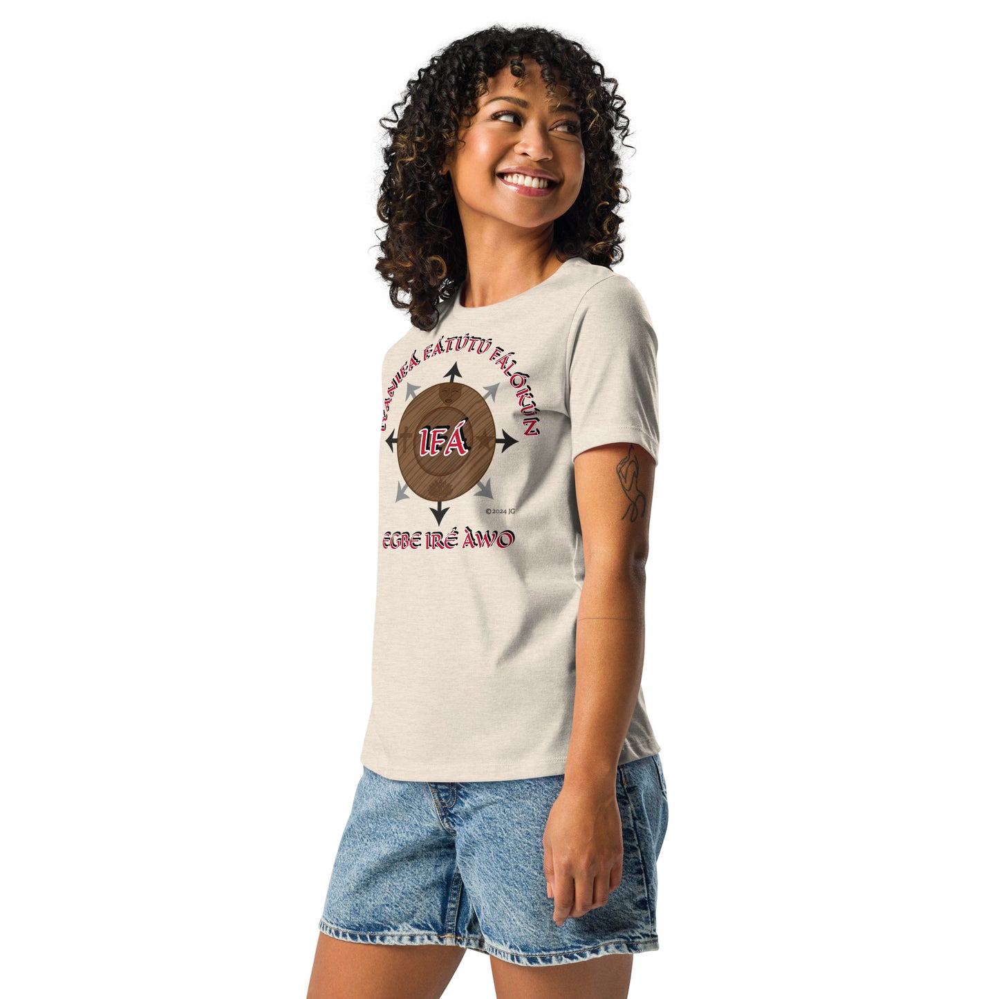 Personalized ÌYANIFÁ Egbe Iré Àwo Women’s Relaxed T-Shirt