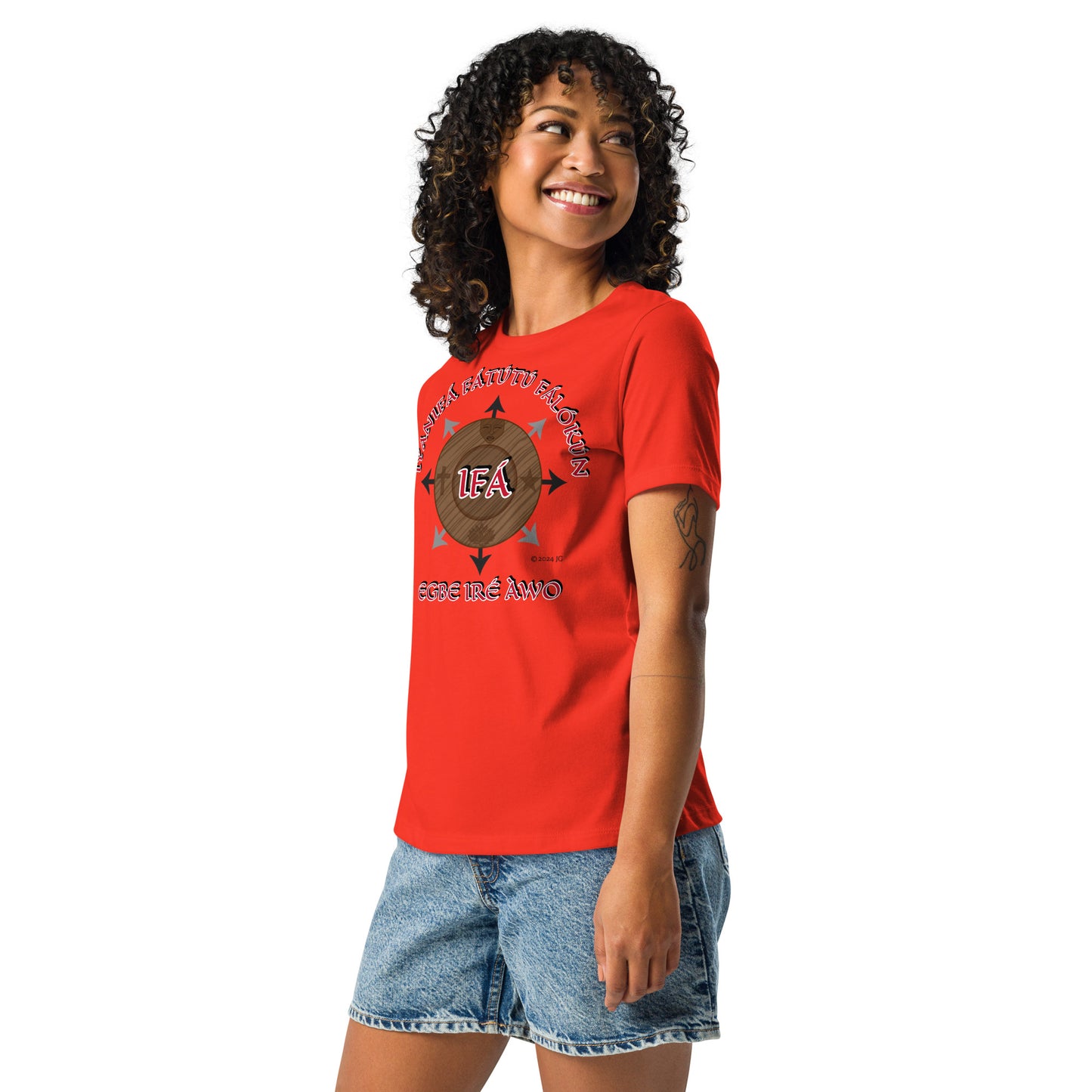 Personalized ÌYANIFÁ Egbe Iré Àwo Women’s Relaxed T-Shirt