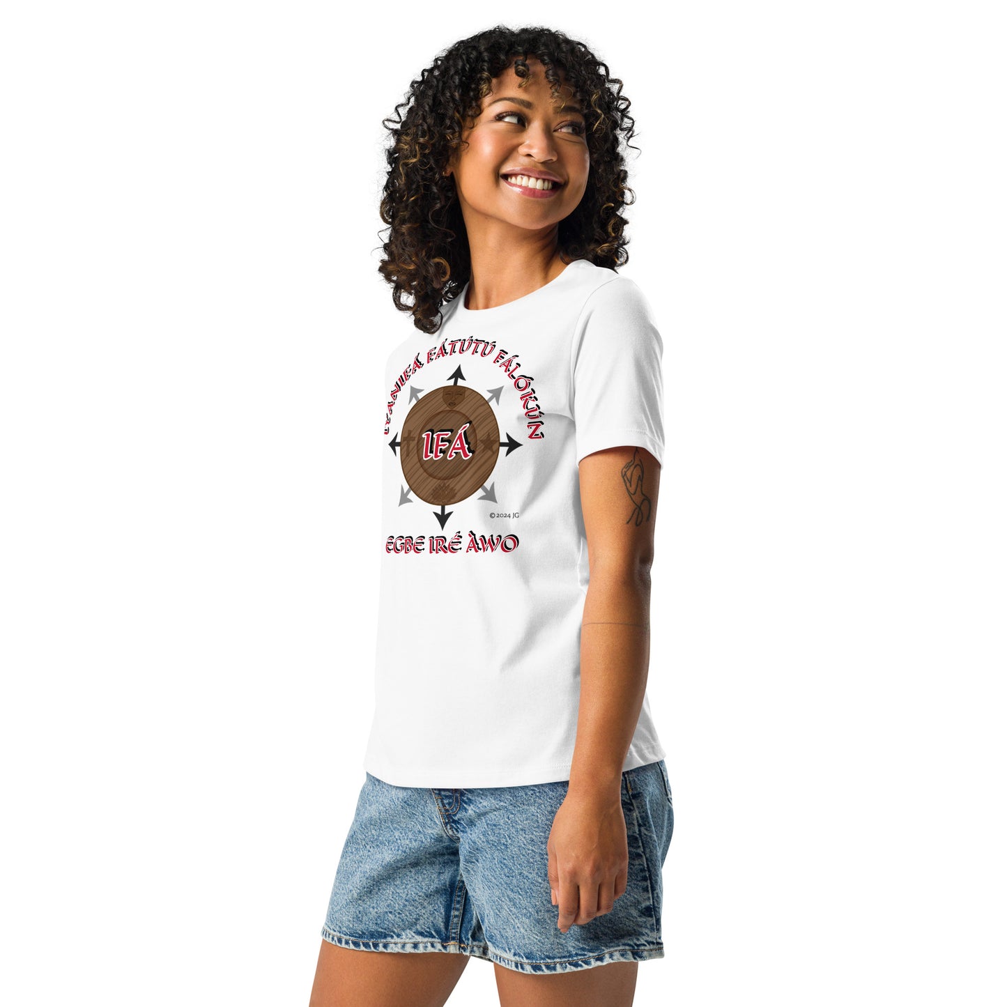 Personalized ÌYANIFÁ Egbe Iré Àwo Women’s Relaxed T-Shirt