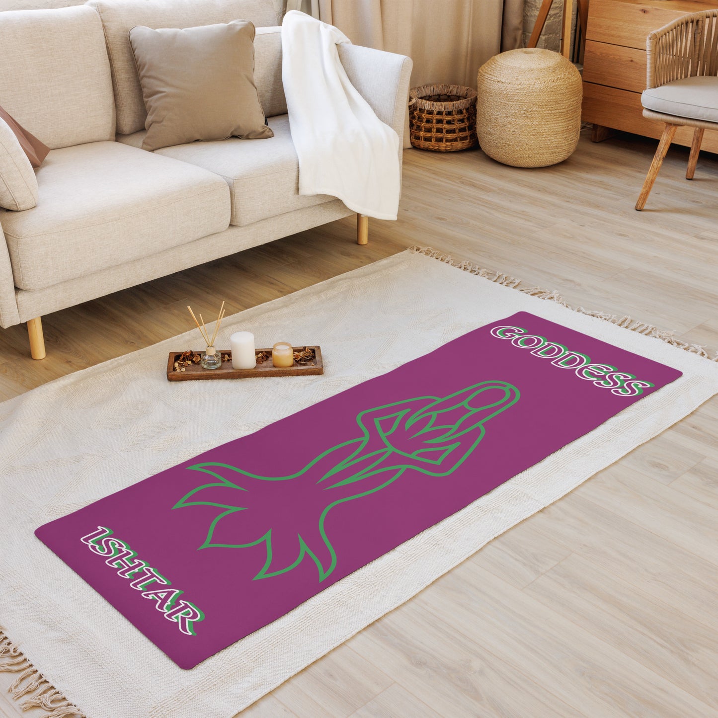 Goddess Ishtar Icon Yoga mat 2