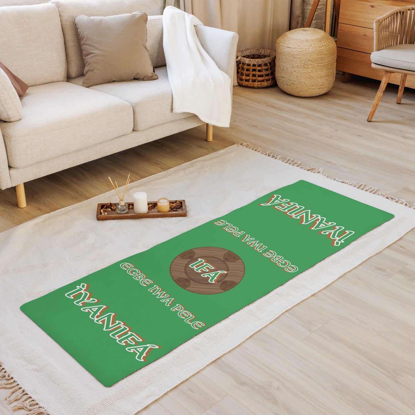 Egbe IWA Pele Logo 3  Iyanifa Green Divination mat