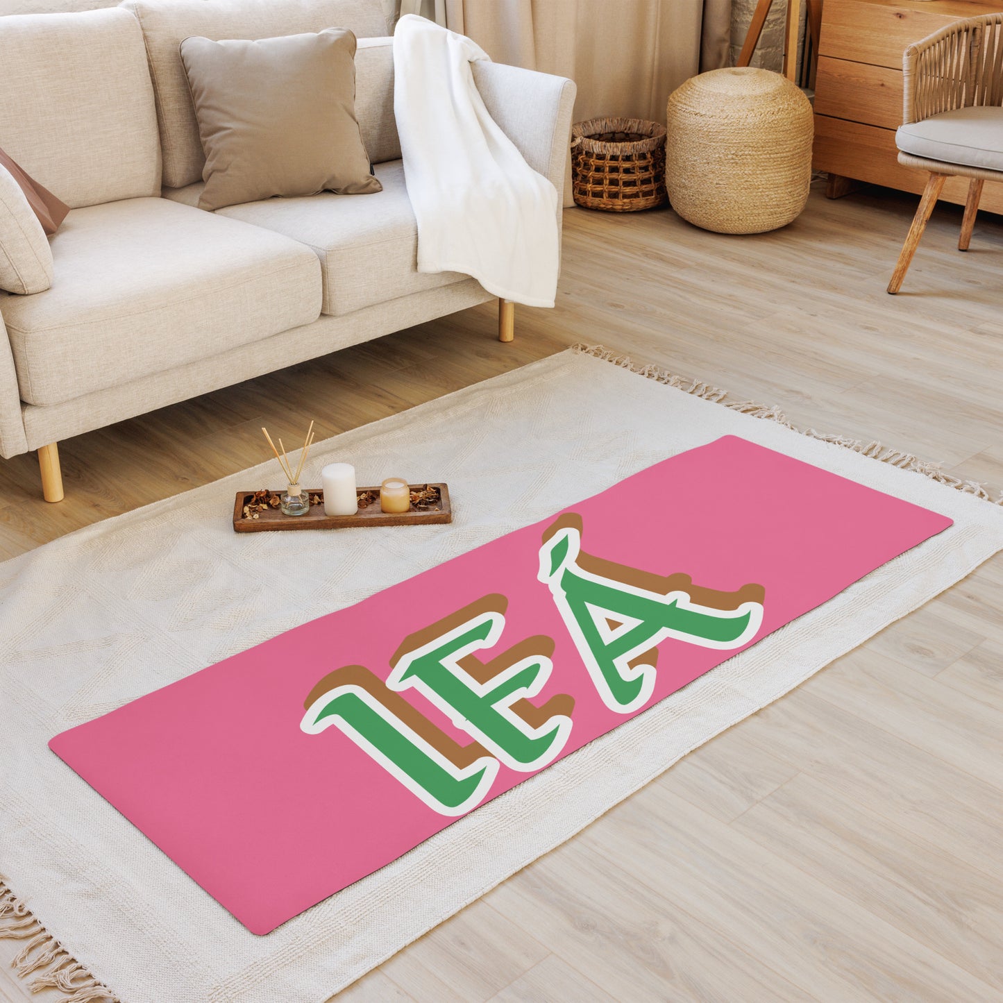 Ifa Isese Display/Divination/Yoga mat Pink