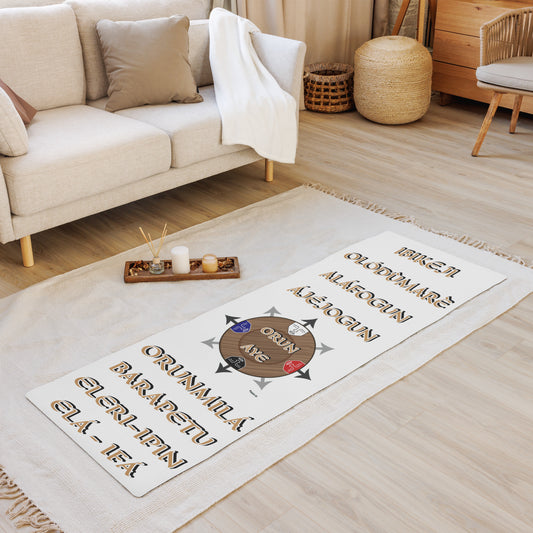 Egbe Logo ORUNMILA  Supreme Divination mat White Free shipping