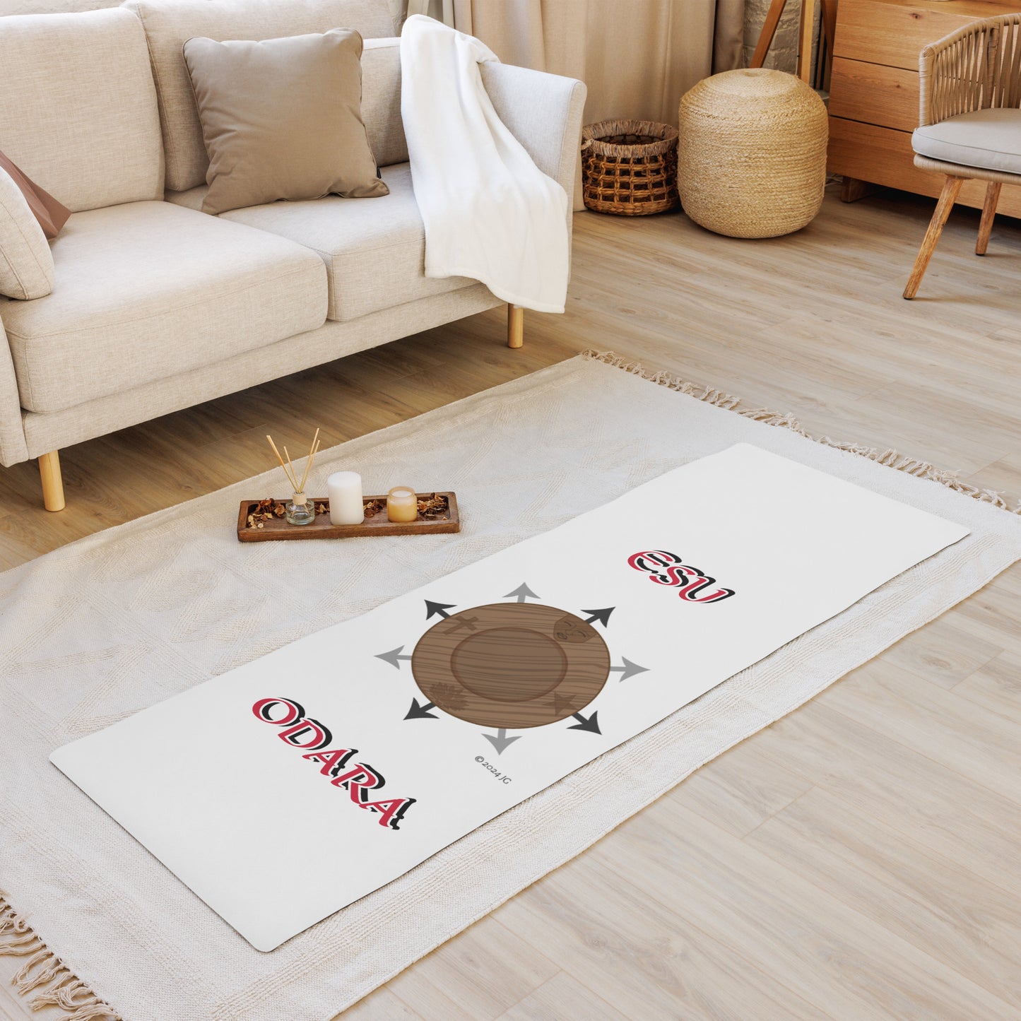 Egbe Logo Esu Odara Divination mat White