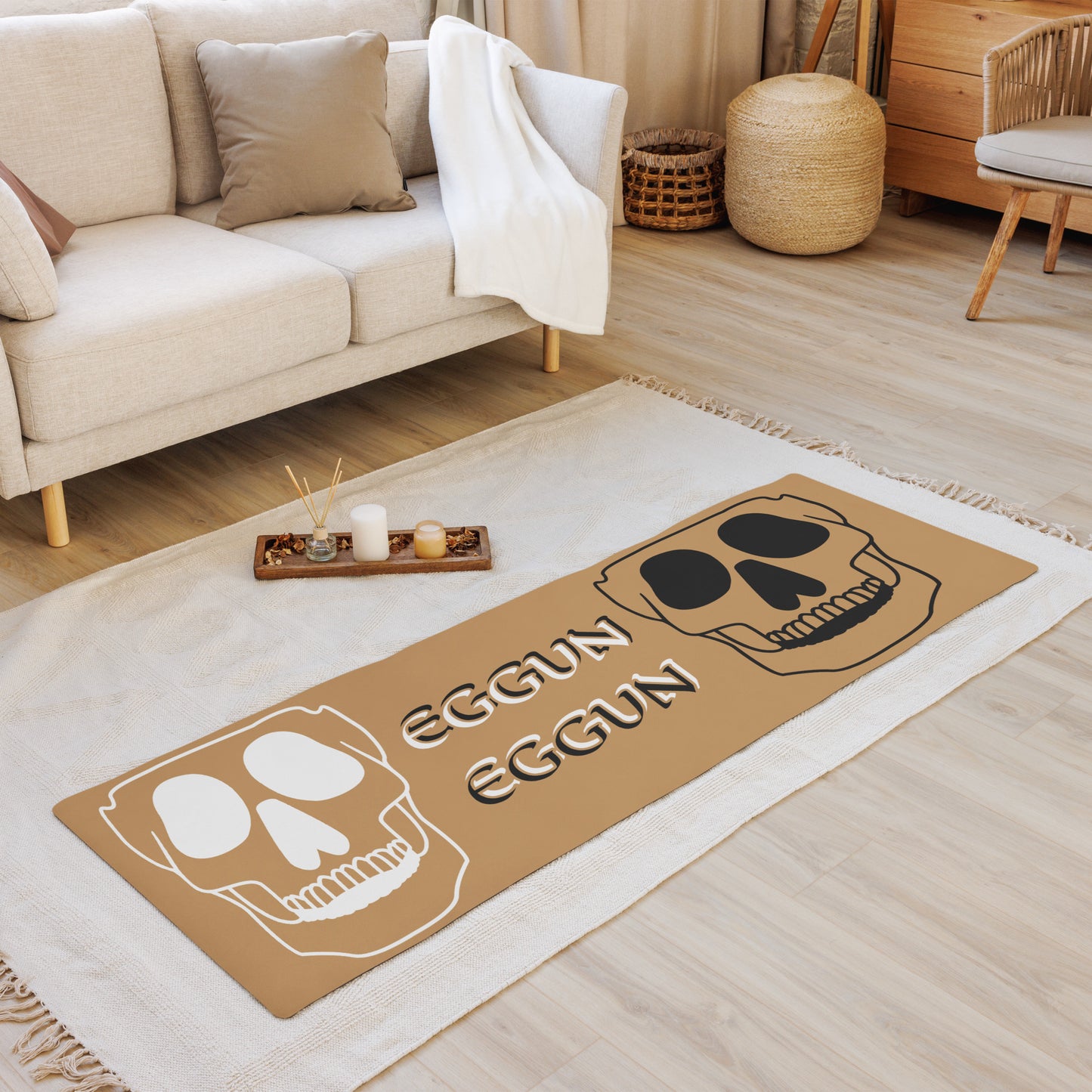 Eggun Paternal/Maternal Lucumi Icon Display mat Alternate Gold